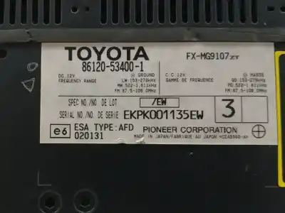 Pezzo di ricambio per auto di seconda mano impianto audio / radio cd per lexus is200 (ds2/is2) 2.2 d-cat riferimenti oem iam 8612053400  