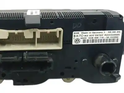 Second-hand car spare part heating / air conditioning control panel for volkswagen caddy ka/kb (2k) 1.9 tdi (bsu) 75 cv / 55 kw oem iam references 1k0820047df  
