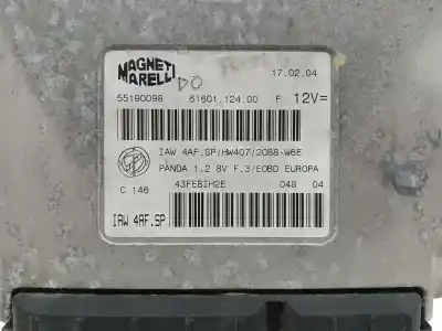 Second-hand car spare part ecu engine control for fiat panda (169) 1.2 8v dynamic oem iam references 55190098  