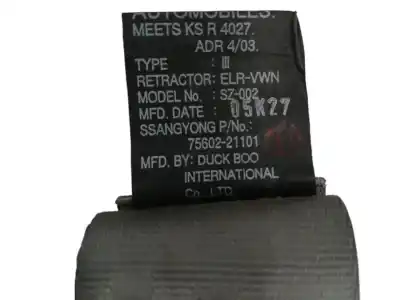 Автозапчасти б/у задний правый ремень безопасности за ssangyong rodius xdi ссылки oem iam 7560221101  