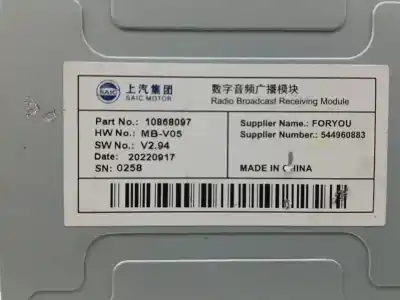 Second-hand car spare part electronic module for mg rover marvel r ev (ep21) oem iam references 10868097  544960883