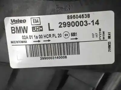 Second-hand car spare part left headlight for bmw x1 (e84) 2.0 turbodiesel cat oem iam references 2990003  