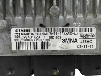 Pezzo di ricambio per auto di seconda mano centralina motore per ford focus c-max (cap) 2.0 tdci cat riferimenti oem iam 3m5112a650na  5ws40162at