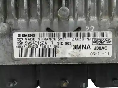 Second-hand car spare part ecu engine control for ford focus c-max (cap) 2.0 tdci cat oem iam references 3m5112a650na  5ws40162at