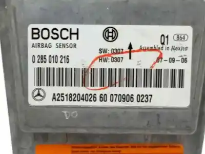 Автозапчасти б/у блок управления подушками безопасности за mercedes-benz clase r (w251) 3.0 cdi cat ссылки oem iam a2518204026  0285010216