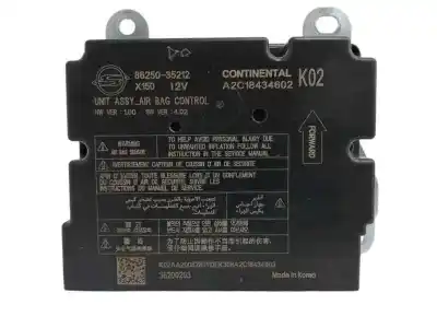 Peça sobressalente para automóvel em segunda mão centralina de airbag por ssangyong tivoli 1.5 referências oem iam 8625035212