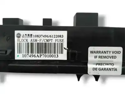 Second-hand car spare part fuse box unit for mg zs suv 1.5 vti oem iam references 10837496  