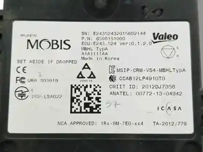 Second-hand car spare part electronic module for kia niro (de) e-niro oem iam references g599151000  