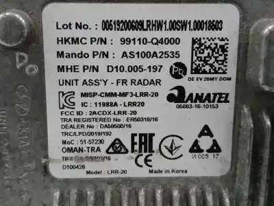 Second-hand car spare part electronic module for kia niro (de) e-niro oem iam references 99110q4000  