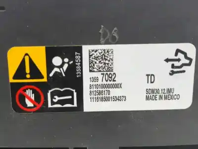 Автозапчастина б/у блок управління подушками безпеки для opel corsa e 1.4 посилання на oem iam 13597092  812586170
