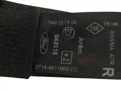 Peça sobressalente para automóvel em segunda mão cinto de segurança traseiro direito por ford transit connect (tc7) 1.8 tdci cat referências oem iam 2t14a611b68cc  