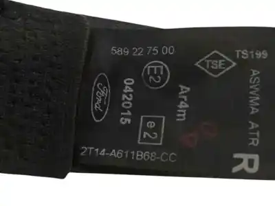 Peça sobressalente para automóvel em segunda mão cinto de segurança traseiro direito por ford transit connect (tc7) 1.8 tdci cat referências oem iam 2t14a611b68cc  