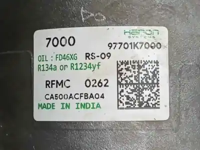 Pezzo di ricambio per auto di seconda mano compressore aria condizionata per hyundai i10 iii (ac3, ai3) 1.0 mpi riferimenti oem iam 97701k7000  