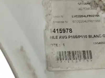 Автозапчастина б/у передне ліве крило для microcar due 84 / l / pa посилання на oem iam 1415978  