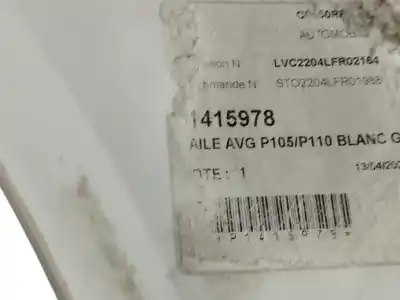 Second-hand car spare part left front fin for microcar due 84 / l / pa oem iam references 1415978  