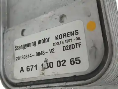 Pezzo di ricambio per auto di seconda mano radiatore olio motore per ssangyong rodius xdi premium riferimenti oem iam a6711800265  