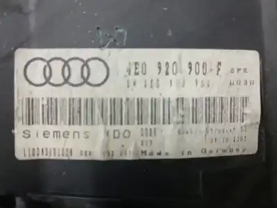 Автозапчастина б/у панель інструментів для audi a8 (4e2) 4.0 v8 32v tdi biturbo cat (ase) посилання на oem iam 4e0920900f  110080101008