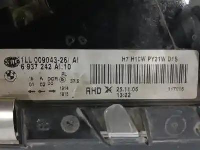 Second-hand car spare part right headlight for bmw serie 7 (e65/e66) 4.0 v8 cat oem iam references 6937242  