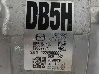 Автозапчасти б/у компрессор кондиционера воздуха за mazda cx-3 (dk) 2.0 skyactiv-g ссылки oem iam db5h61450  t965223a