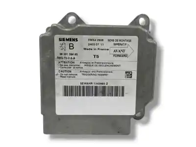Peça sobressalente para automóvel em segunda mão centralina de airbag por peugeot 307 (s1) 2.0 hdi cat referências oem iam 9650109480