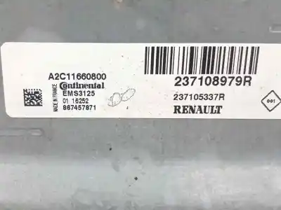 Автозапчастина б/у ебу контролер двигуна для renault clio iv (bh_) 1.2 16v посилання на oem iam 237108979r  a2c11660800