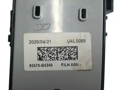 Second-hand car spare part left front power window switch for kia niro (de) e-niro oem iam references 93570g5240  