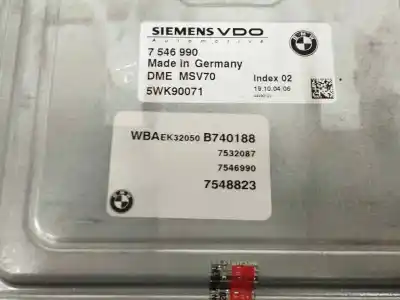 Second-hand car spare part ecu engine control for bmw serie 6 cabrio (e64) 3.0 cat (n52) oem iam references 7546990 7532087 5wk90071