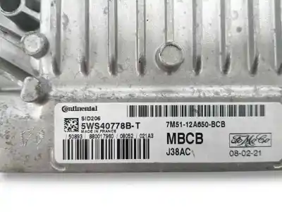Second-hand car spare part ecu engine control for ford focus lim. (cb4) 1.8 tdci turbodiesel cat oem iam references 5ws40778bt  7m5112a650bcb