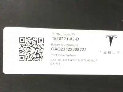 Автозапчастина б/у задній бампер для tesla model 3 ev посилання на oem iam 153072102  