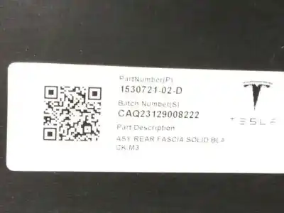 Peça sobressalente para automóvel em segunda mão para choques traseiro por tesla model 3 (5yj3) ev referências oem iam 153072102  