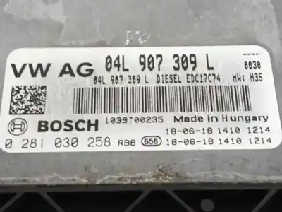 Автозапчастина б/у ебу контролер двигуна для audi a4 b9 (8w2, 8wc) 2.0 tdi quattro посилання на oem iam 04l907309l  0281030258