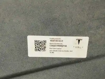 Pezzo di ricambio per auto di seconda mano paraurti posteriore per tesla model 3 ev riferimenti oem iam 1530720  