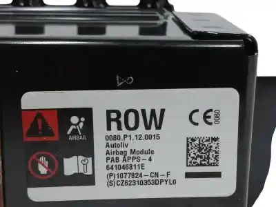 Peça sobressalente para automóvel em segunda mão airbag dianteiro direito por tesla model 3 (5yj3) ev referências oem iam 1077824cnf  
