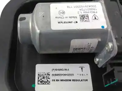 Автозапчастина б/у регулятор переднього правого скла для tesla model 3 (5yj3) ev посилання на oem iam 161644398a  