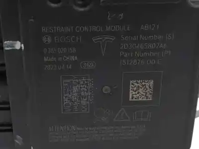 Автозапчастина б/у блок управління подушками безпеки для tesla model 3 ev посилання на oem iam 151287600e  0285020158