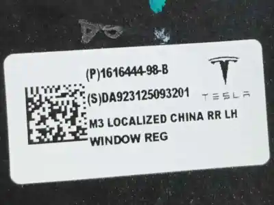 Peça sobressalente para automóvel em segunda mão elevador de vidros traseiro esquerdo por tesla model 3 (5yj3) ev referências oem iam 161644498b  