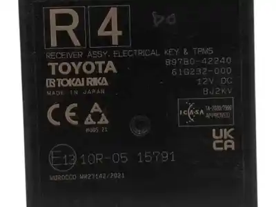 Second-hand car spare part electronic module for toyota bz4x (_eam1_) ev (xeam10) oem iam references 897b042240  