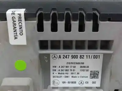 Автозапчастина б/у багатофункційний дисплей для mercedes-benz gla (h247) gla 200 d (247.712) посилання на oem iam a2479008211 a2479027301 a2479017703