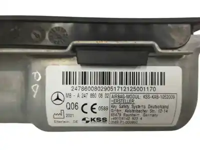 Автозапчастина б/у передня ліва подушка безопасности для mercedes-benz gla (h247) gla 200 d (247.712) посилання на oem iam a2478600802  