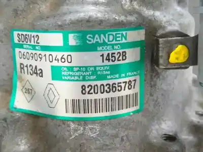 Second-hand car spare part air conditioning compressor for renault modus 1.5 dci diesel oem iam references 8200365787  r134a