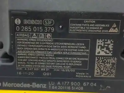 Автозапчасти б/у блок управления подушками безопасности за mercedes-benz gla (h247) gla 200 d (247.712) ссылки oem iam a1779006704  0285015379