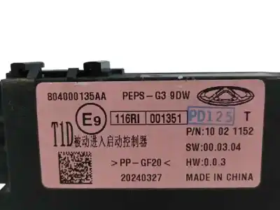 Second-hand car spare part electronic module for omoda 5 1.6 tgdi oem iam references 804000135aa  