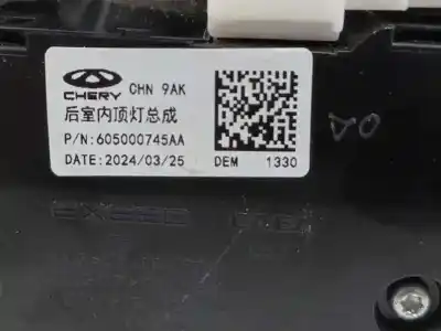 Second-hand car spare part interior light for omoda 5 1.6 tgdi oem iam references 605000745aa  