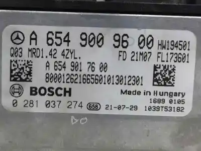 Автозапчасти б/у блок управления двигателем за mercedes-benz gla (h247) gla 200 d (247.712) ссылки oem iam a6549009600 0281037274 a6549017600