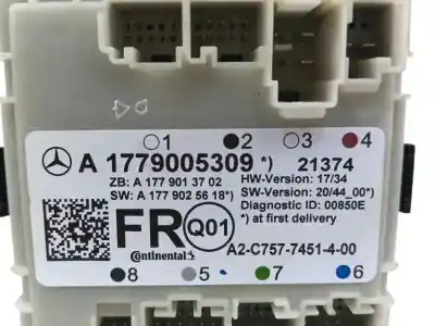 Автозапчастина б/у електронний модуль для mercedes-benz gla (h247) gla 200 d (247.712) посилання на oem iam a1779005309 a1779025618 a1779013702