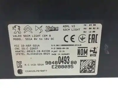 Pezzo di ricambio per auto di seconda mano modulo elettronico per peugeot 308 iii (fb_, fh_, fp_, f3_, fm_) bluehdi 130 (fbyhzl fbyhzt) riferimenti oem iam 9848049380  