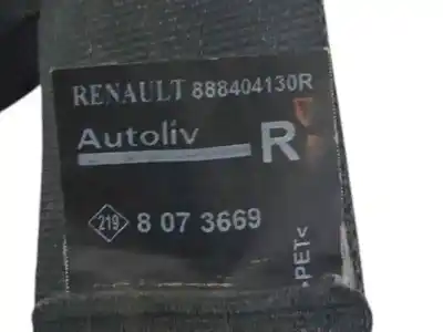 Автозапчастина б/у задній правий ремін безпеки для renault clio iv 0.9 посилання на oem iam 888404130r  