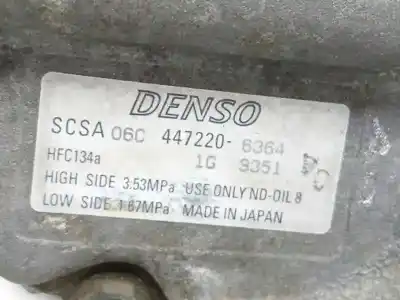 Second-hand car spare part air conditioning compressor for toyota corolla (e12) 2.0 turbodiesel cat oem iam references 4472206364  