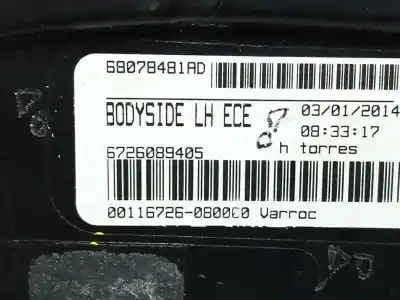 Second-hand car spare part left tailgate light for fiat freemont (345_) 2.0 jtd 4x4 oem iam references 68078481ad 00116726 6726089405