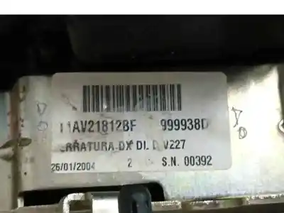 Peça sobressalente para automóvel em segunda mão fechadura da porta dianteira direita por ford transit connect (tc7) 1.8 tdci cat referências oem iam t1av21812bf  999938d